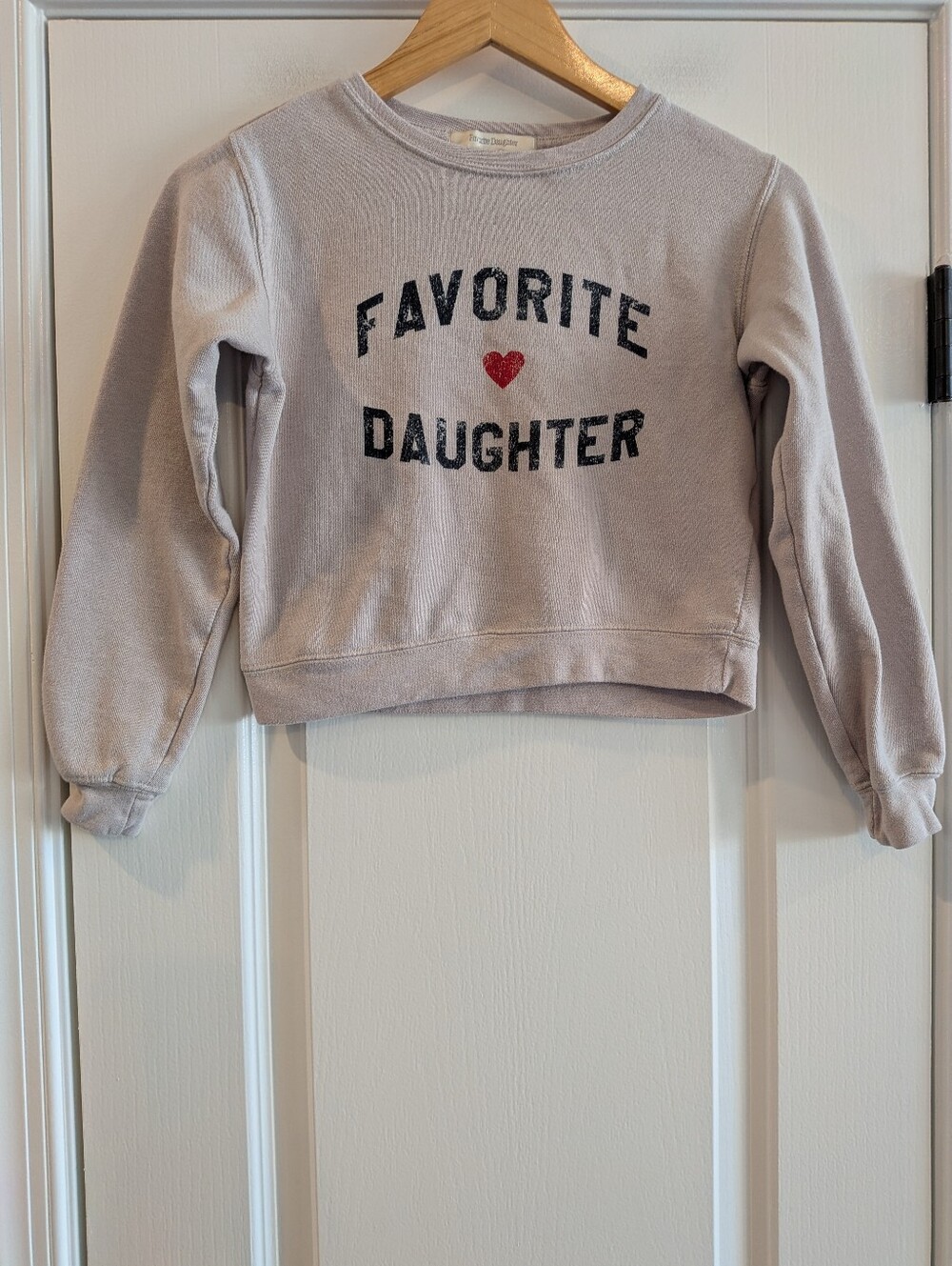 Favorite Daughter Willow Crewneck Sweatshirt Pullover Oatmeal Junior Size S
